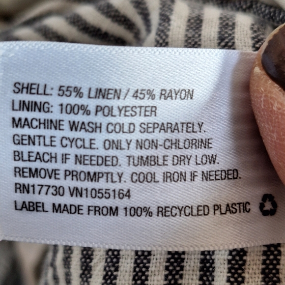 Cathy Essentials Woman Hawaiian Shirt Plus Sz1X Cotton Neutral Colors Comfy Cozy - Picture 3 of 10